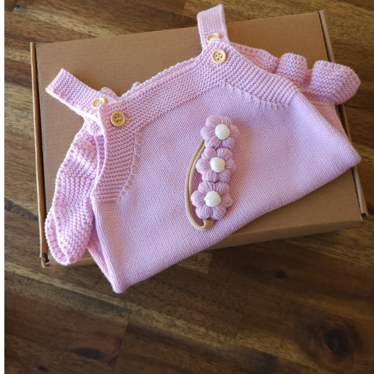 Baby girl knit romper - Lilac